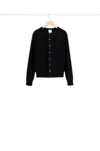 Cardigan fin en laine et cachemire - Noir