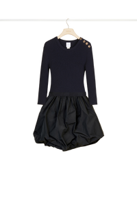 Robe Bi-matière - Bleu Marine