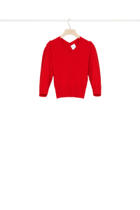 Pull en laine à col twisté - Rouge
