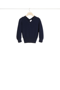 Pull en laine à col twisté - Bleu Marine