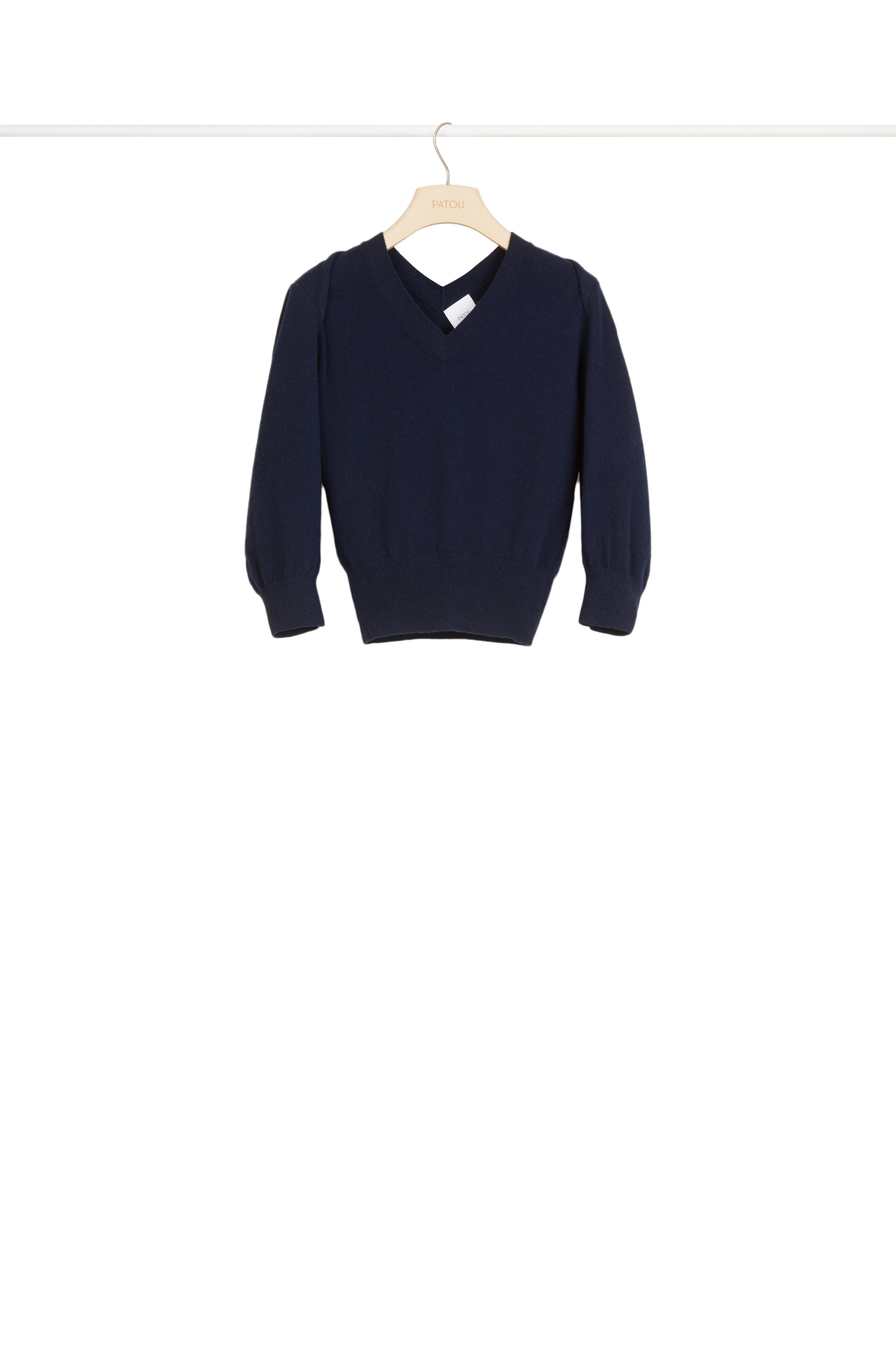 Pull en laine à col twisté - Bleu Marine