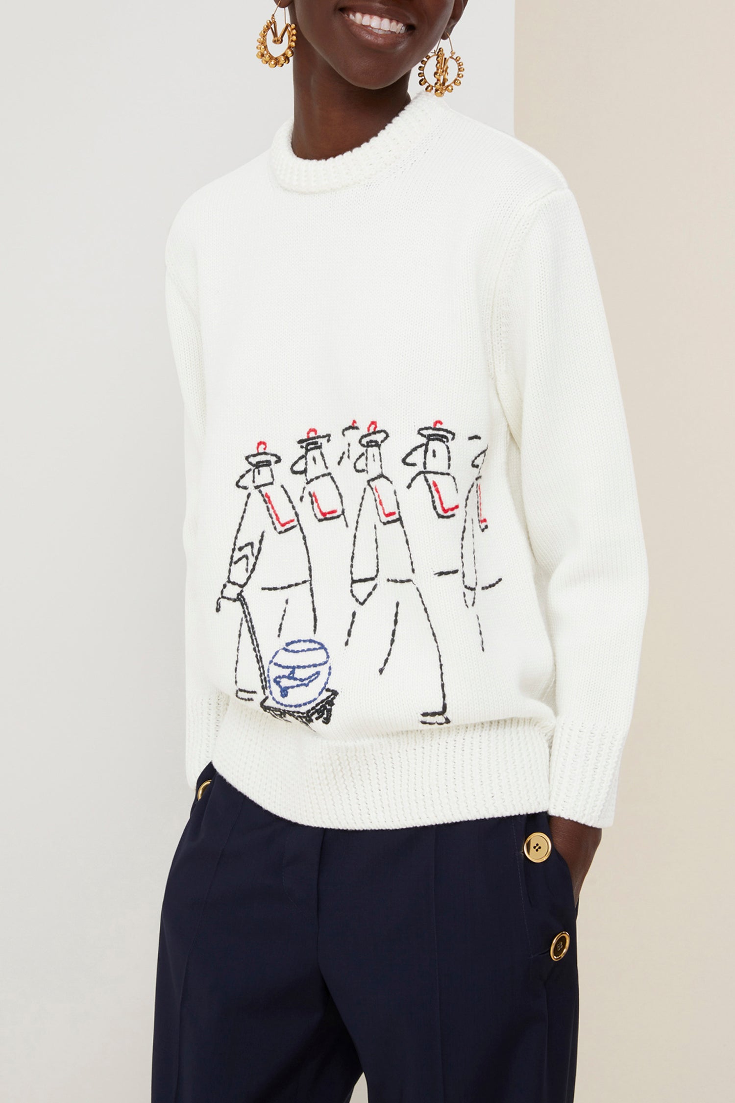Pull Bosc en laine - Crème