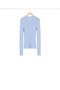 Pull en laine et soie à découpes dos - Bleu
