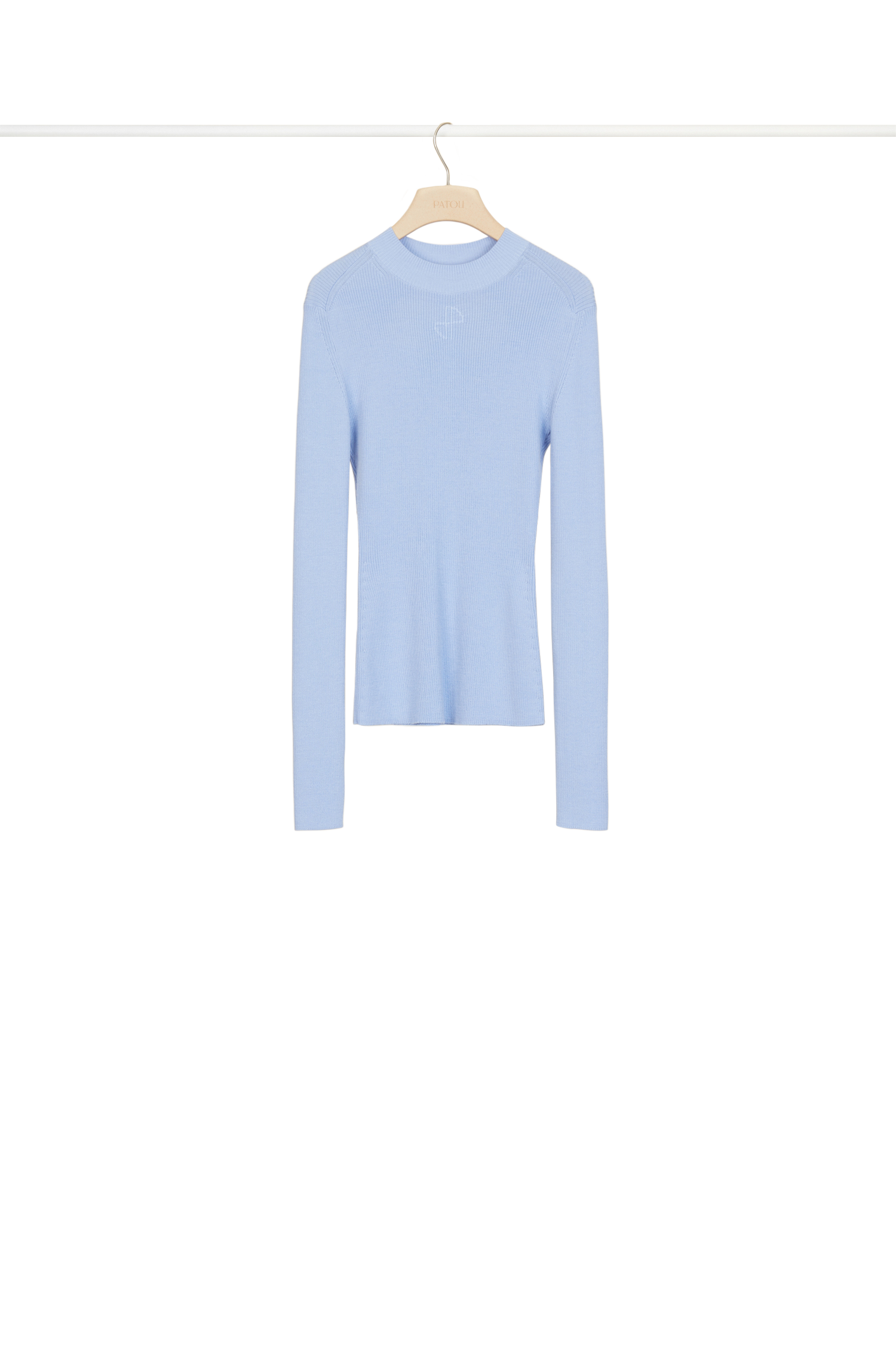 Pull en laine et soie à découpes dos - Bleu