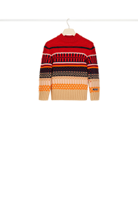 Maxi cardigan en jacquard - Multicolore