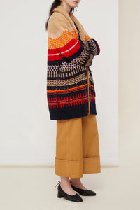 Pull court en jacquard - Multicolore