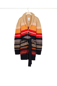 Pull court en jacquard - Multicolore