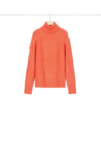Col roulé en mohair et laine - Corail
