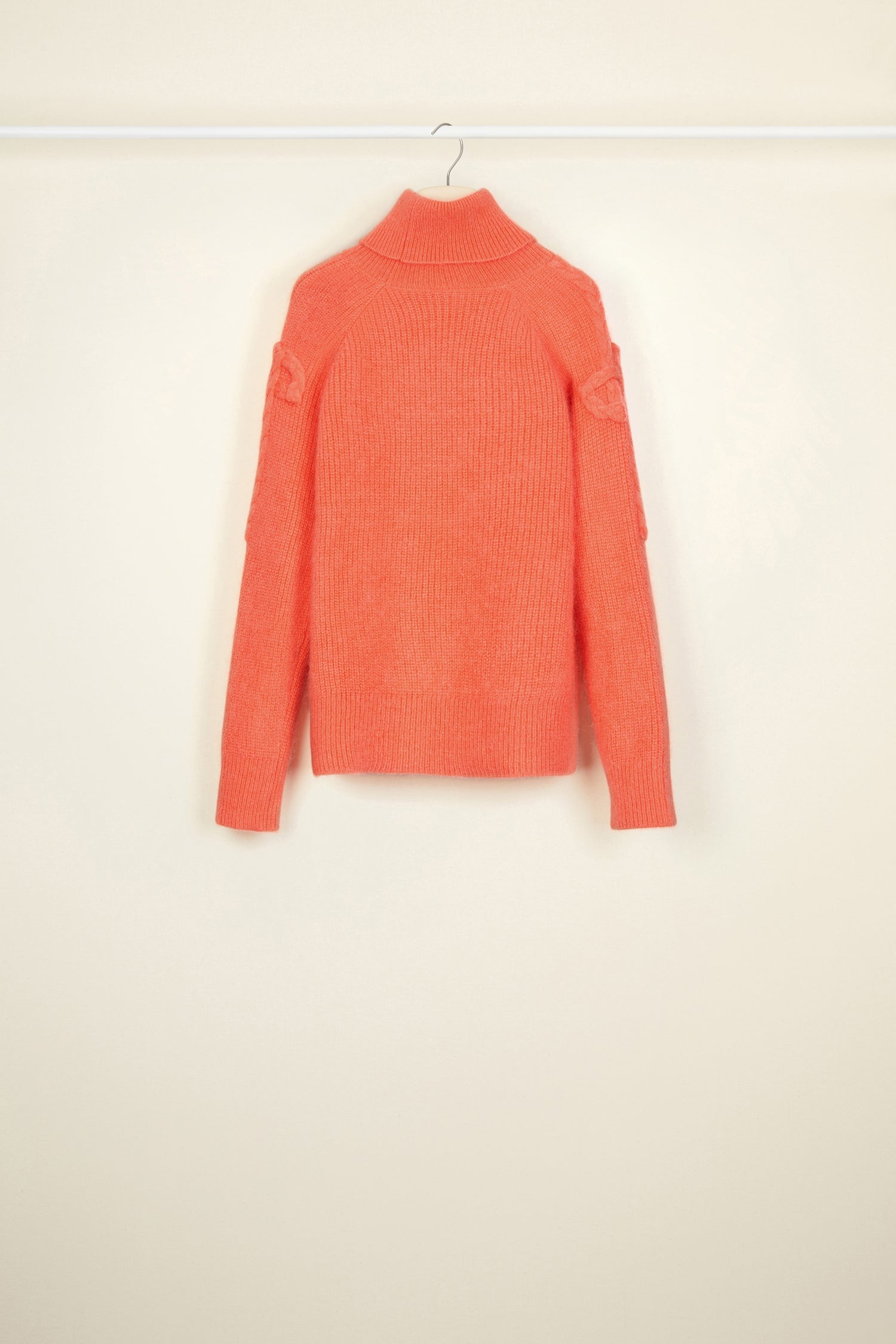 Col roulé en mohair et laine - Corail