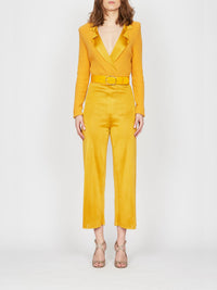 Combinaison E.Franchi en maille ceinturé - Jaune