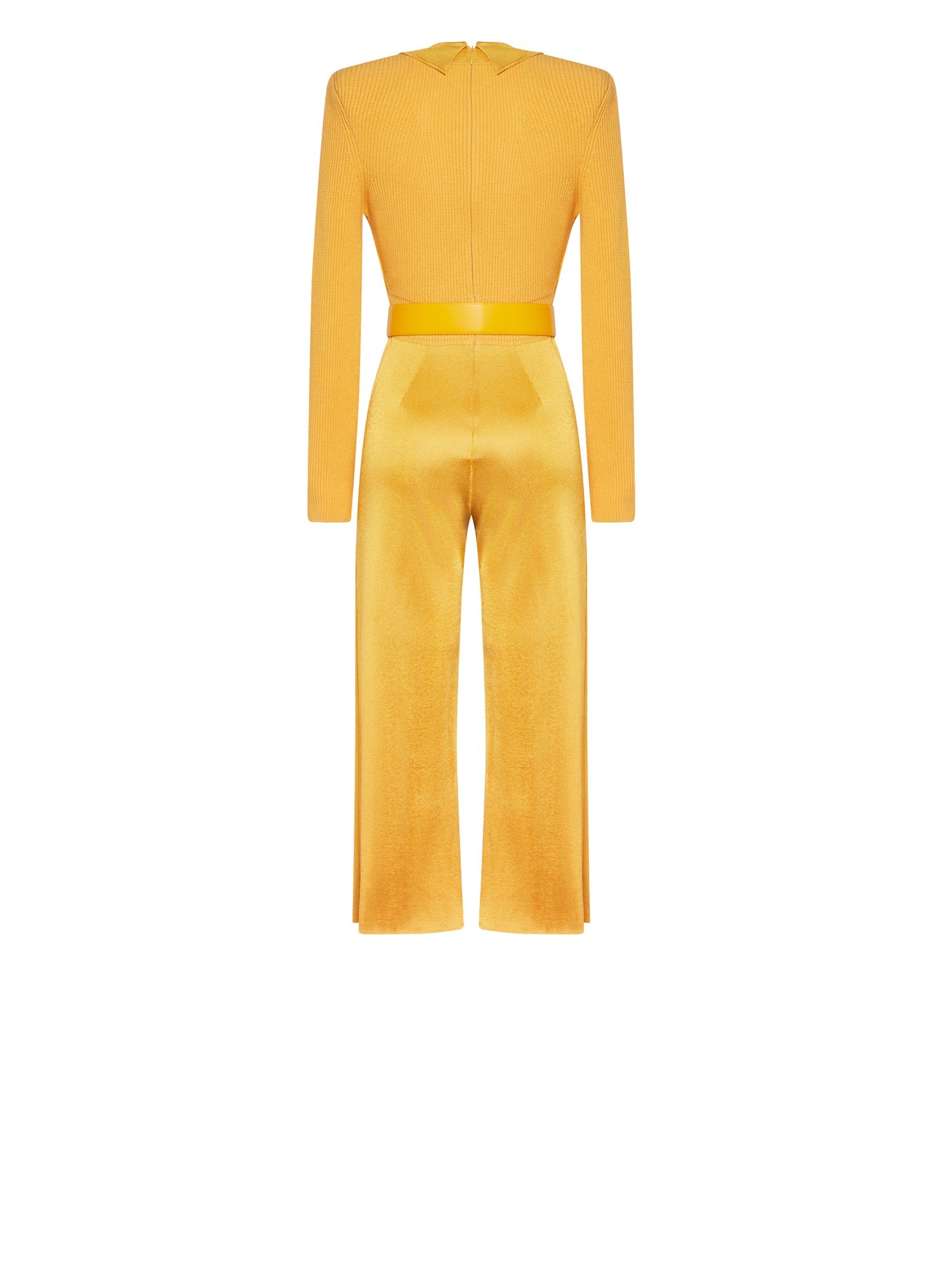 Combinaison E.Franchi en maille ceinturé - Jaune