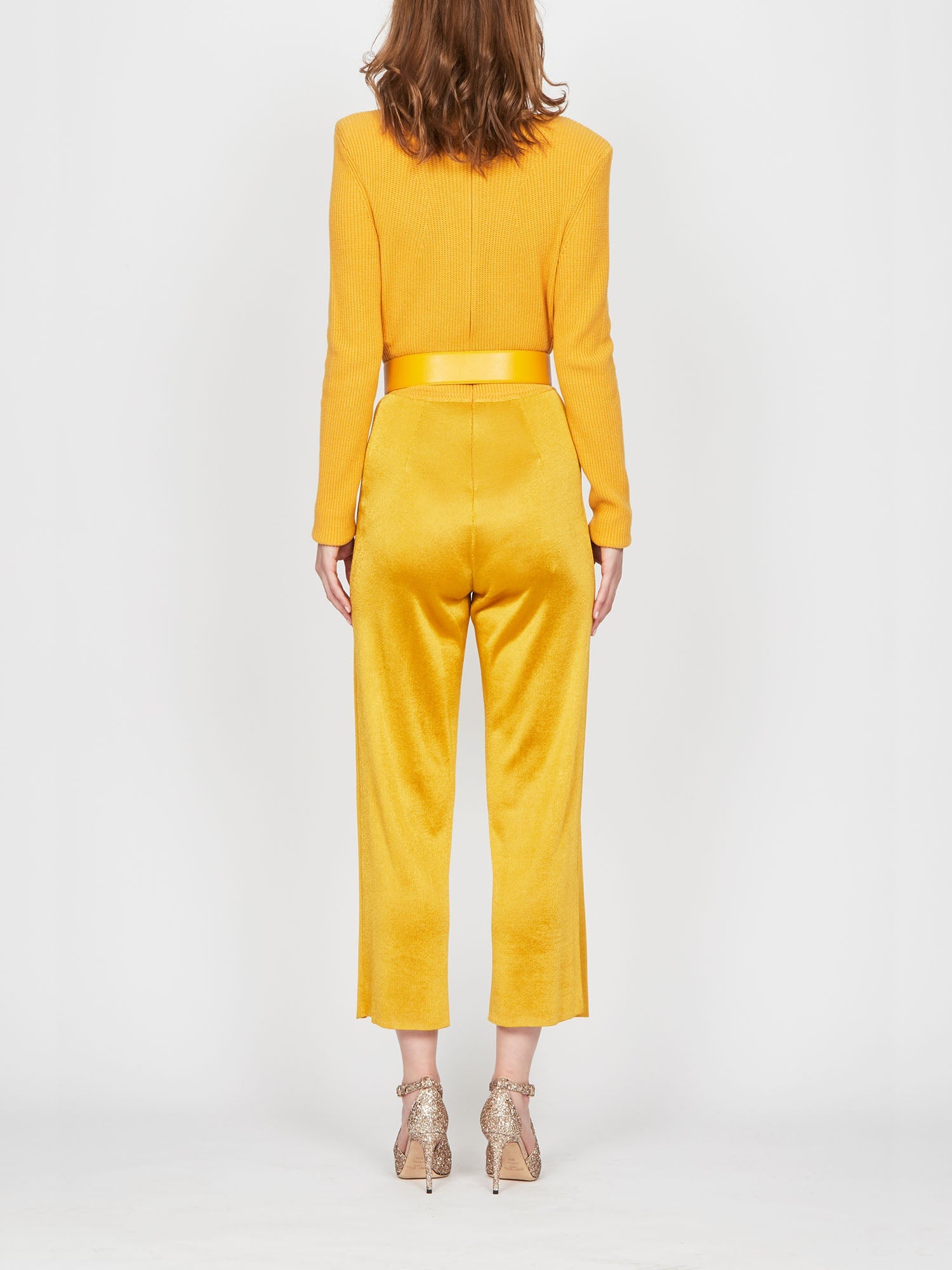 Combinaison E.Franchi en maille ceinturé - Jaune