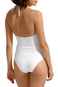 Maillot une pièce triangle Gabardine - Blanc