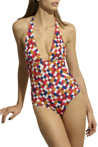 Maillot une pièce triangle Genius - Mosaic