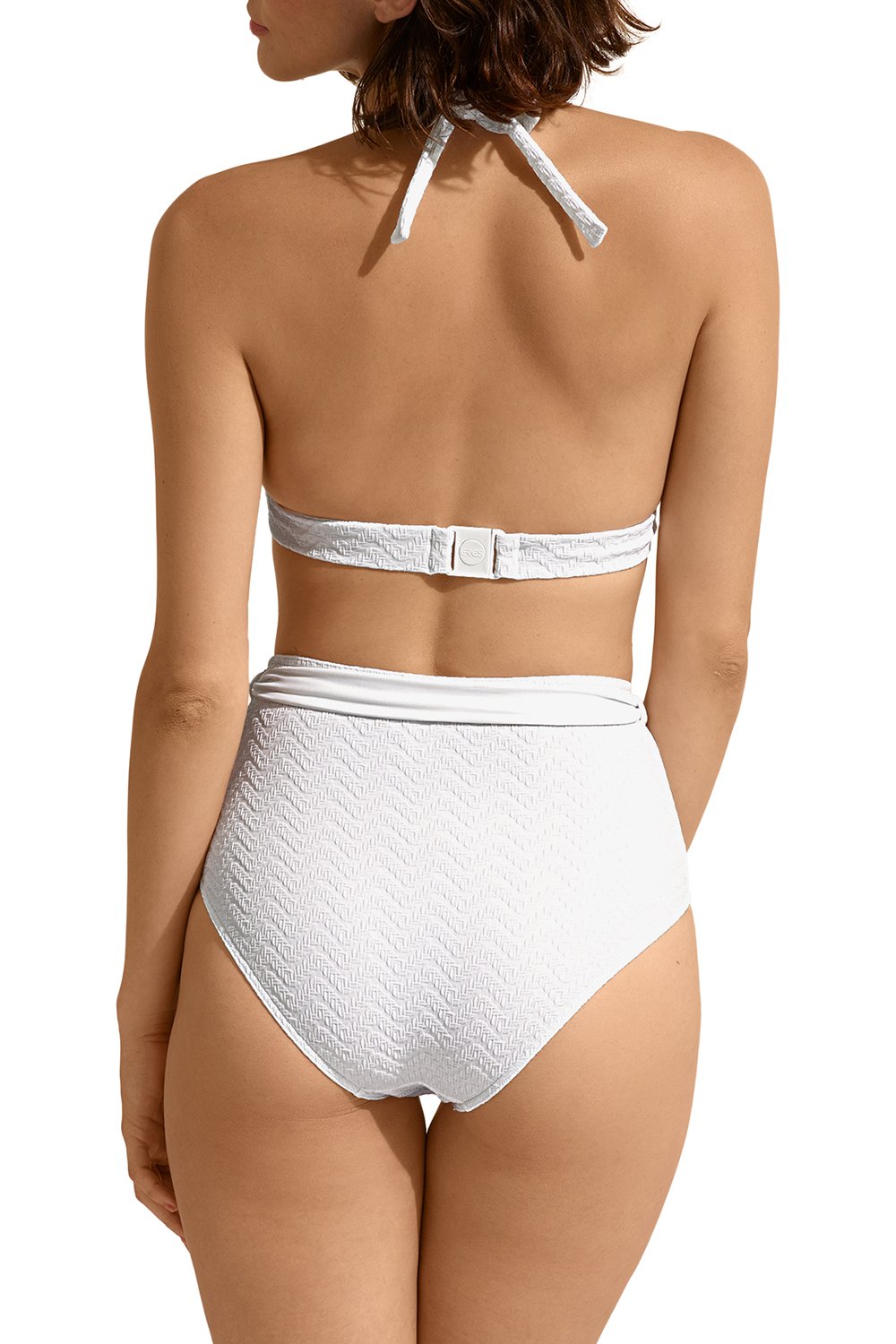Bas de maillot taille haute Pochette - Blanc