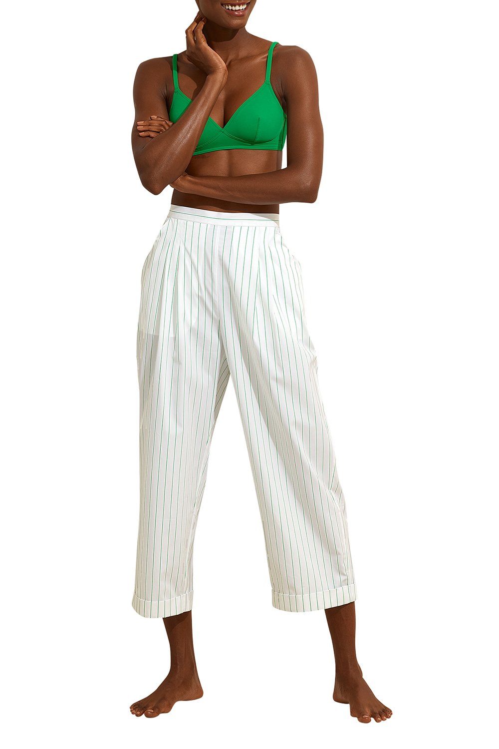 Pantalon Trousers - Blanc & Green