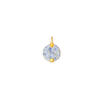 Mono boucle d'oreille Sabbia en Or Rose 18K & Diamant Gris et Saphir Bleu