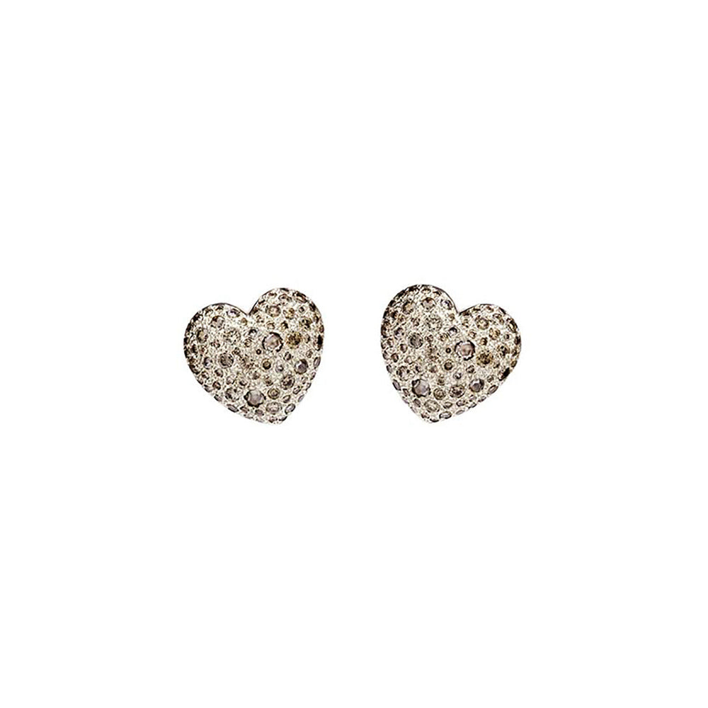 Boucles d'oreilles Sabbia en Or Rose 18K & Diamant Brun