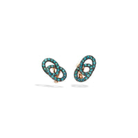 Boucles d'oreilles clips Tango en Or Rose 18K & Grenat Colorée