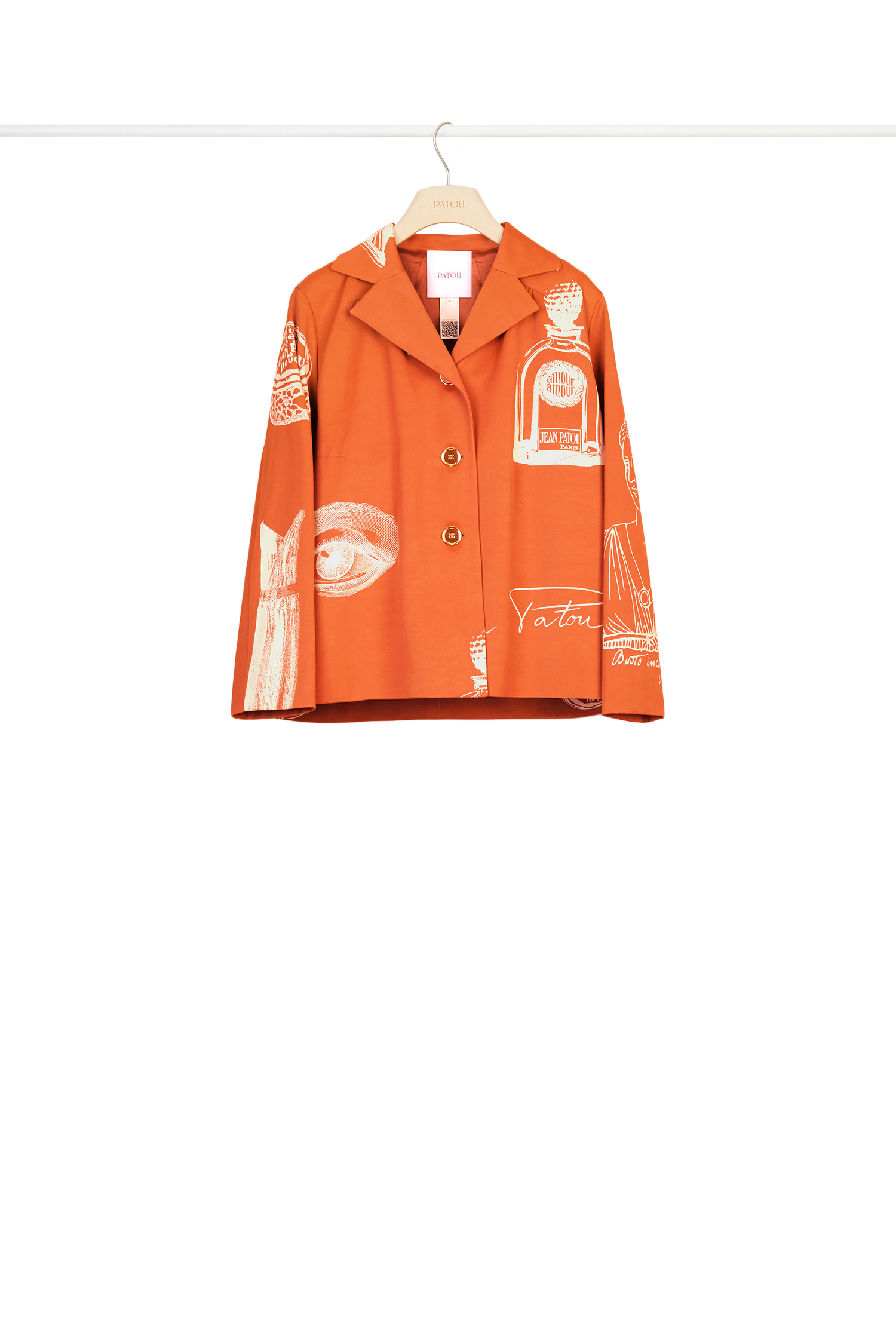 Veste en tissu technique imprimé - Riddle Terre de Sienne