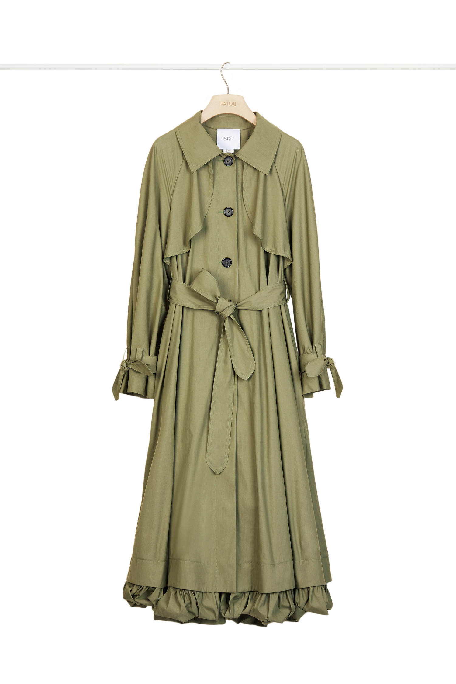 Trench en gabardine à doublure apparente amovible - Kaki
