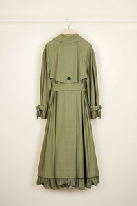 Trench en gabardine à doublure apparente amovible - Kaki