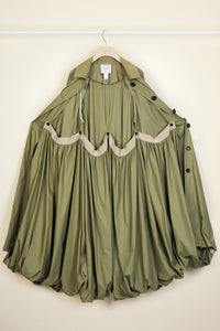 Trench en gabardine à doublure apparente amovible - Kaki