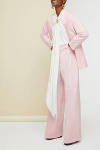Blouson en soie à lavallière - Perle