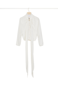 Blouson en soie à lavallière - Perle