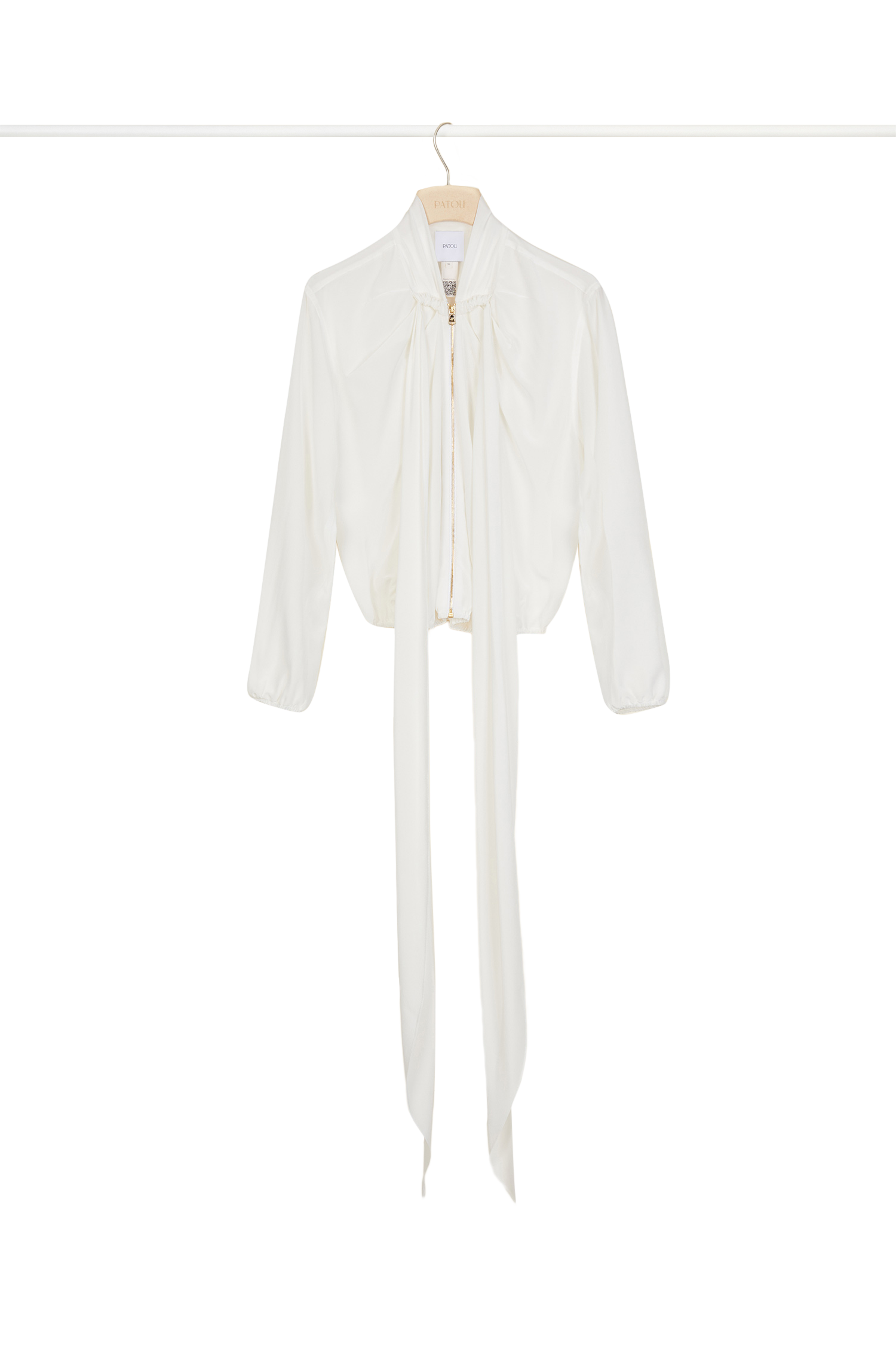Blouson en soie à lavallière - Perle