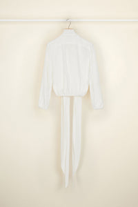 Blouson en soie à lavallière - Perle