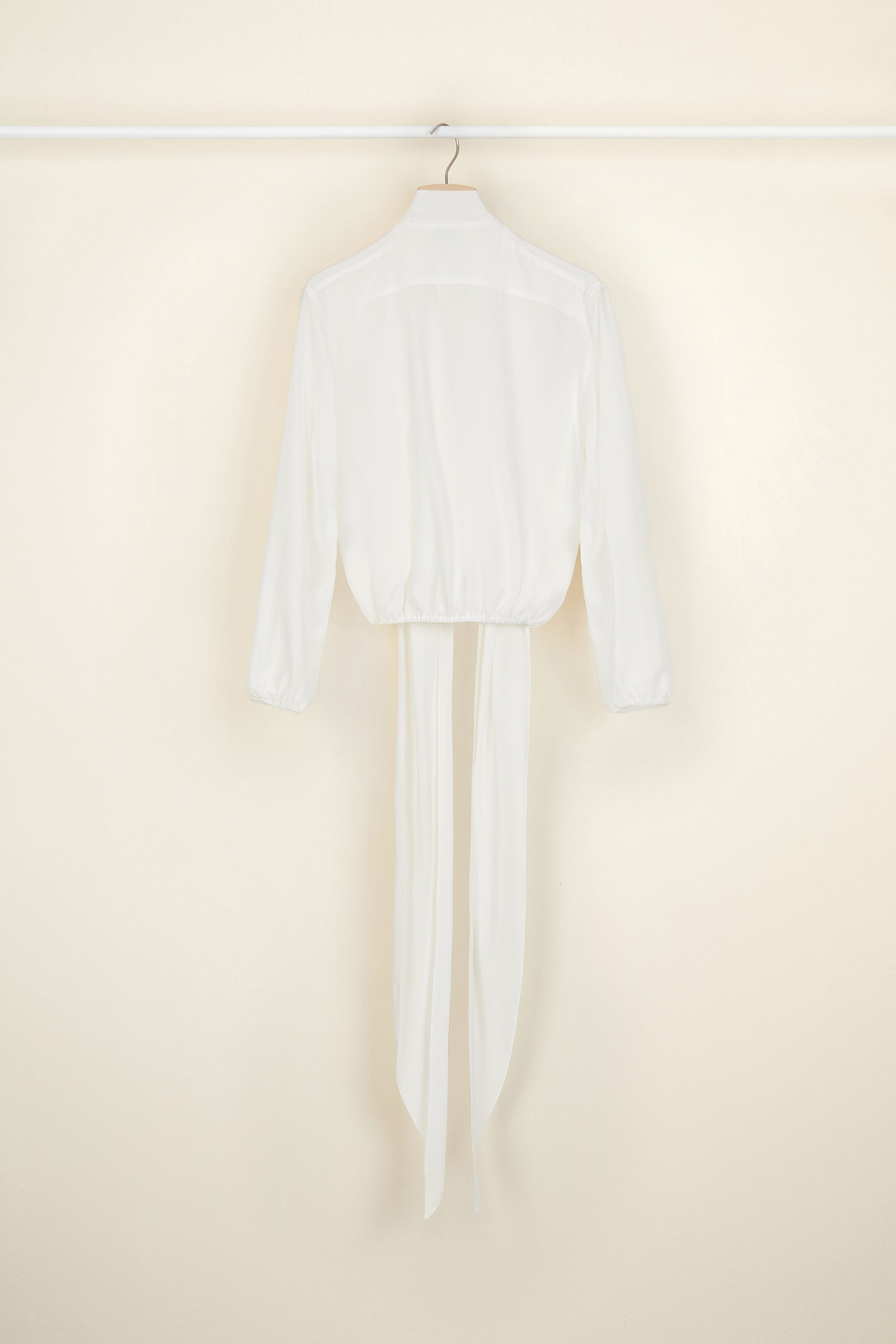 Blouson en soie à lavallière - Perle