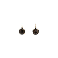 Boucles d'oreilles Lola en Or Rose 18K & Quartz Fumé