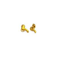 Boucles d'oreilles clips Virgola en Or Rose 18K