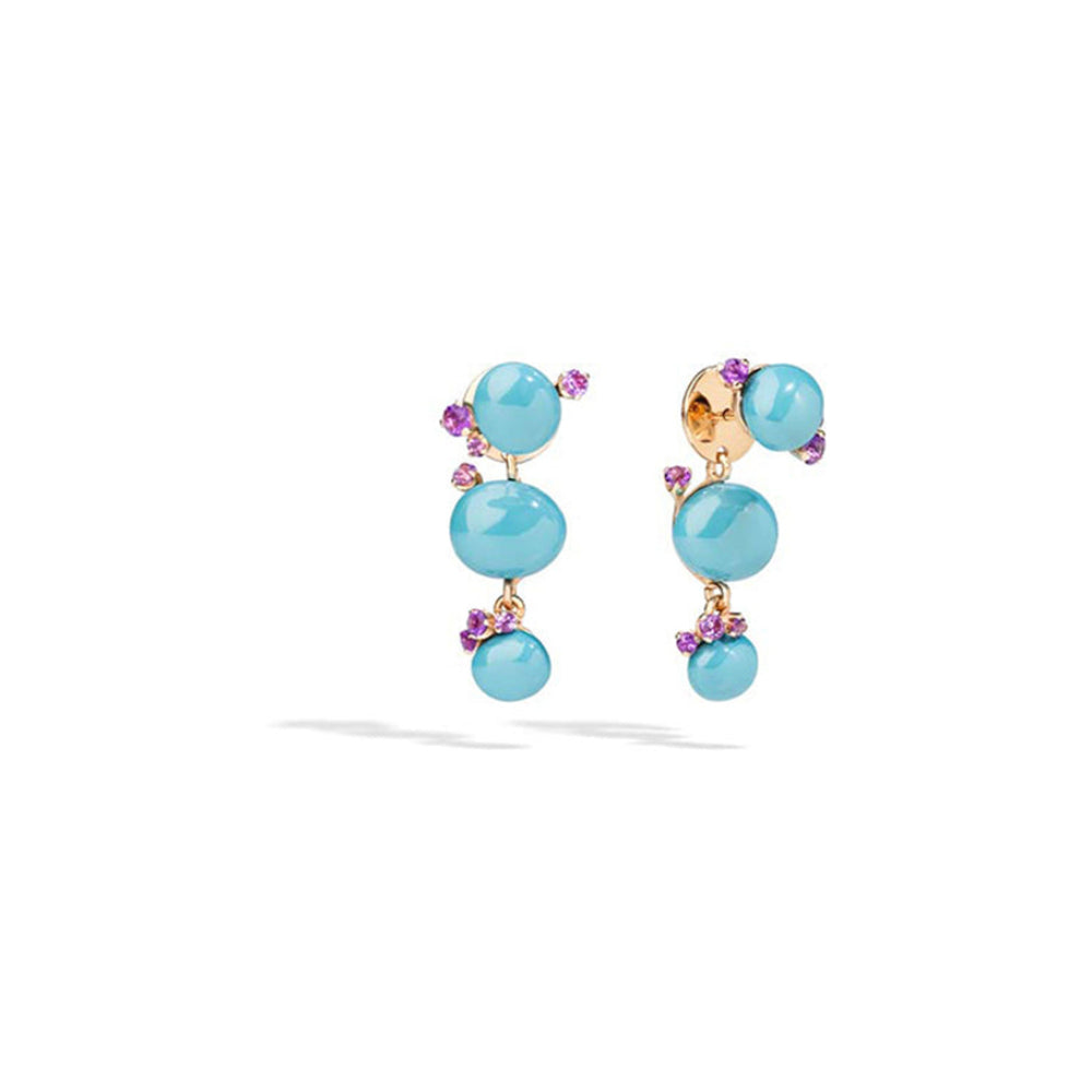 Boucles d'oreilles Capri Ceramica en Or Rose 18K & Améthyste et Céramique