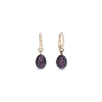 Boucles d'oreilles Tabou en Or Rose 18K & Rhodolite