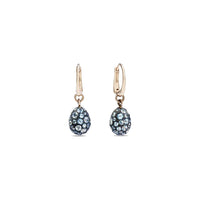 Boucles d'oreilles Tabou en Or Rose 18K & Topaze Bleue