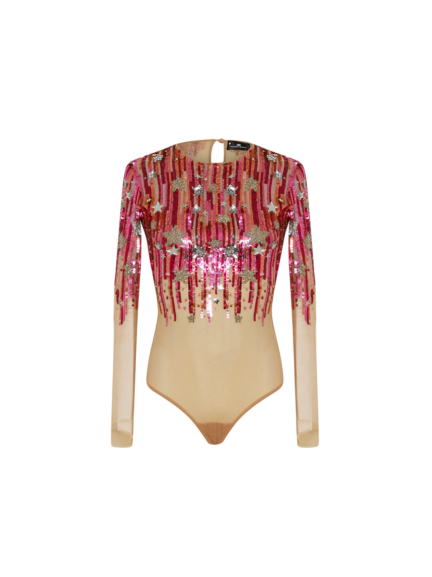 Body E.Franchi brodé avec sequins - Rose