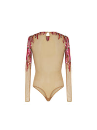 Body E.Franchi brodé avec sequins - Rose