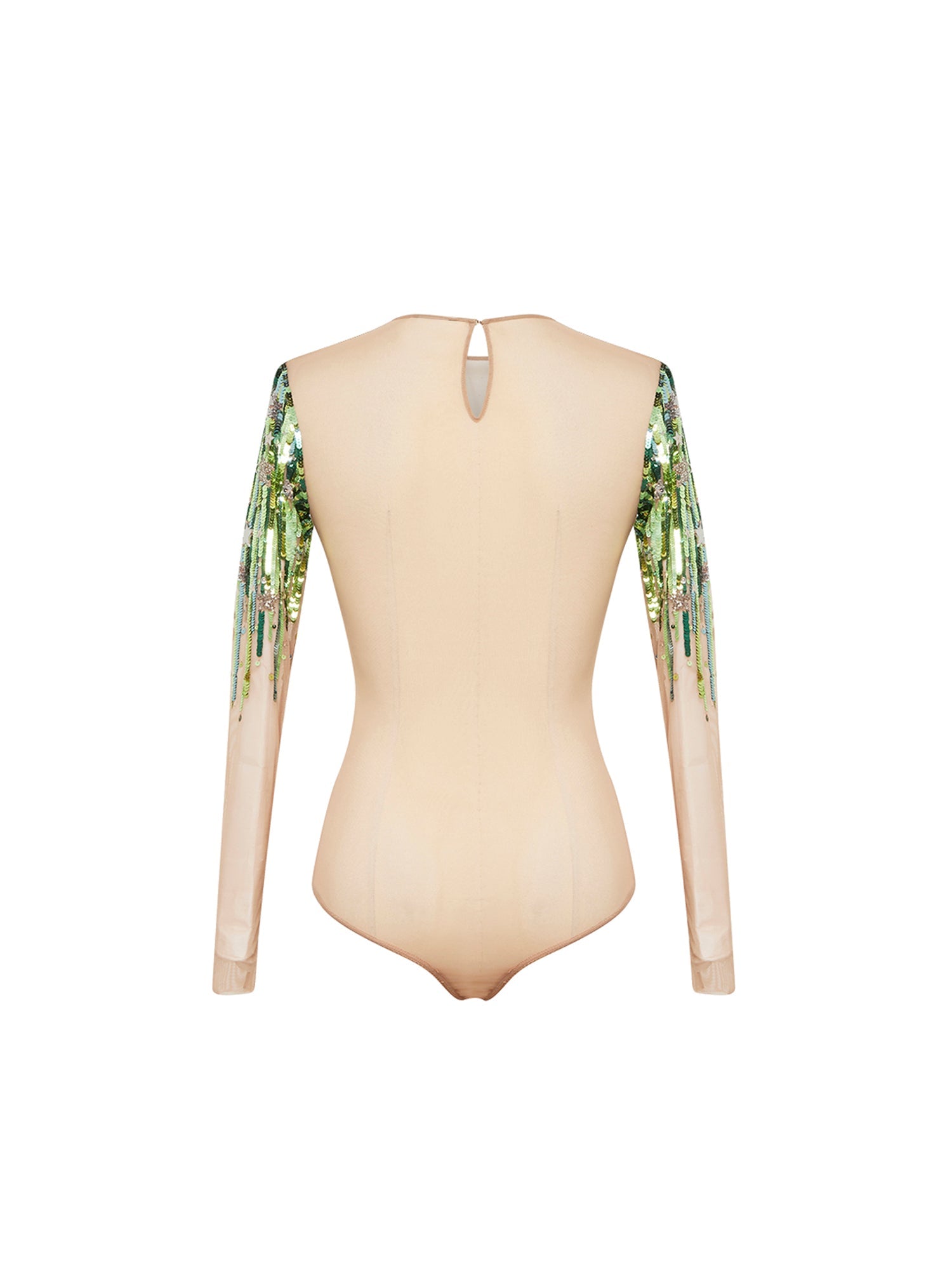Body E.Franchi brodé avec sequins - Vert