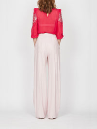 Pantalon de costume A.Ferretti en laine - Rose