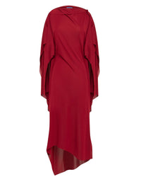 Robe en jersey découpée au laser - Rouge foncé