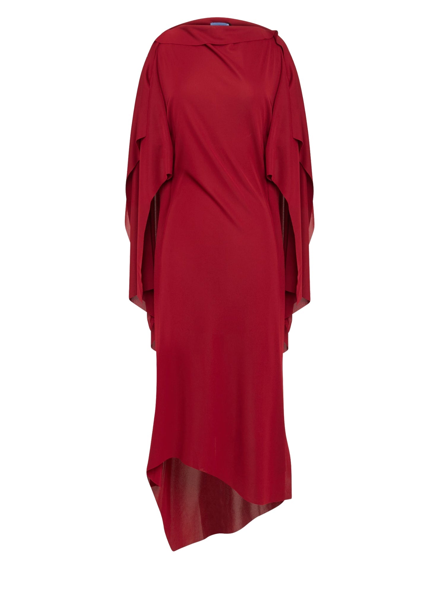 Robe en jersey découpée au laser - Rouge foncé
