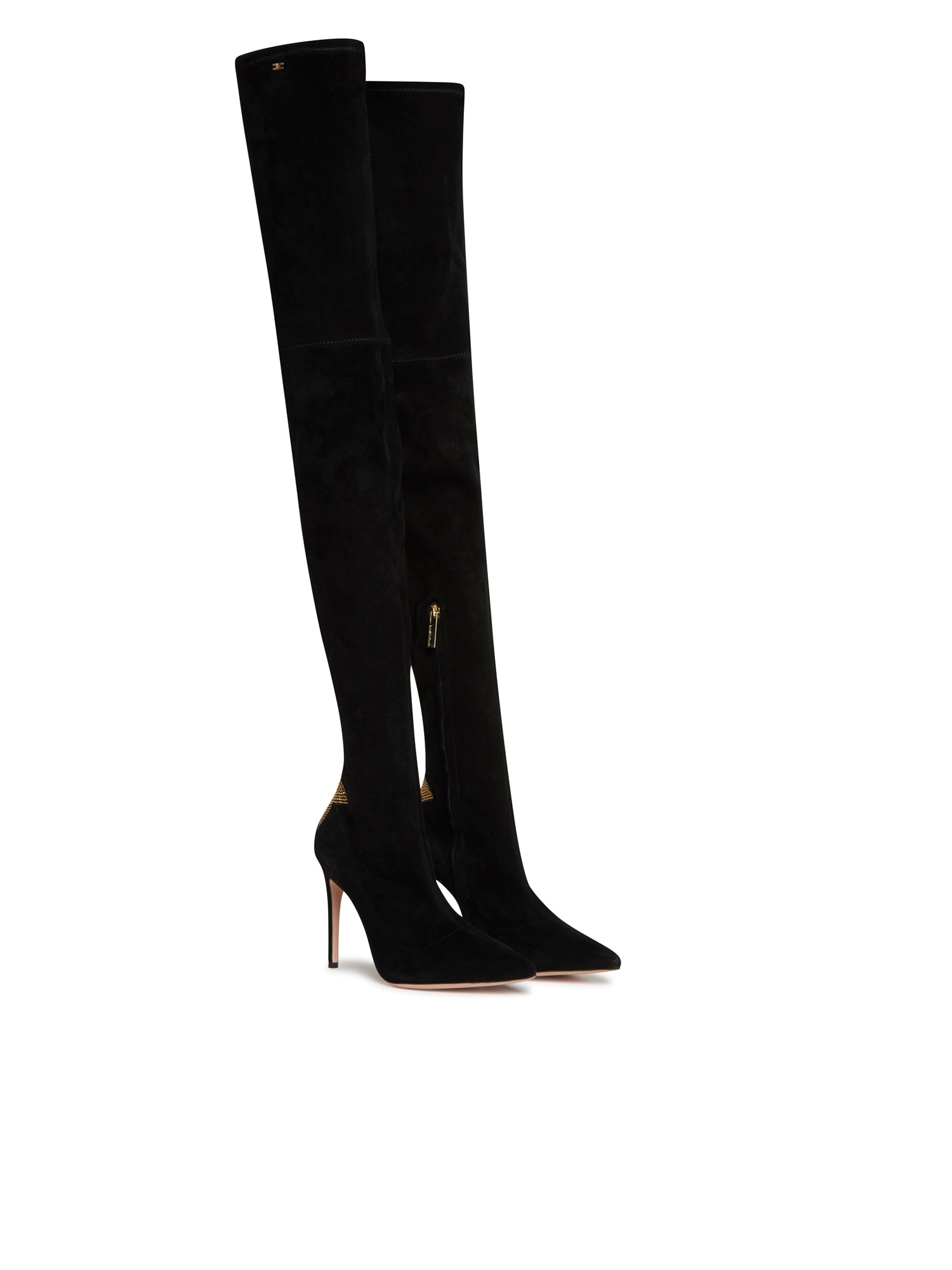 Cuissardes E.Franchi Star en daim - Noir