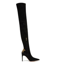 Cuissardes E.Franchi Star en daim - Noir