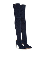 Cuissardes E.Franchi Star en daim - Bleu