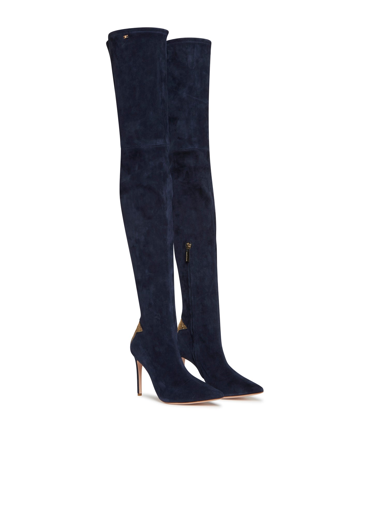 Cuissardes E.Franchi Star en daim - Bleu