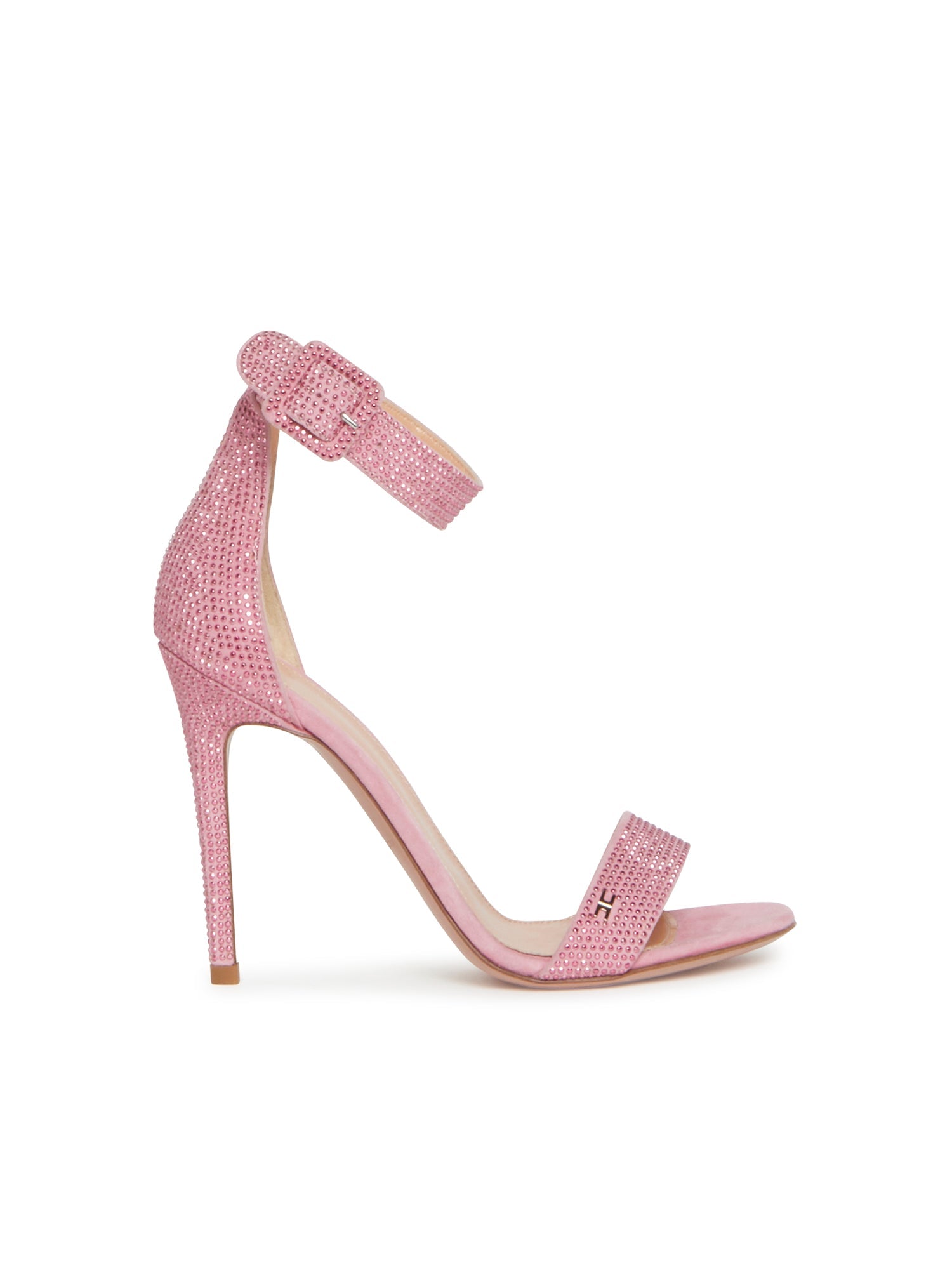 Sandales à talons E.Franchi à strass en cuir - Rose