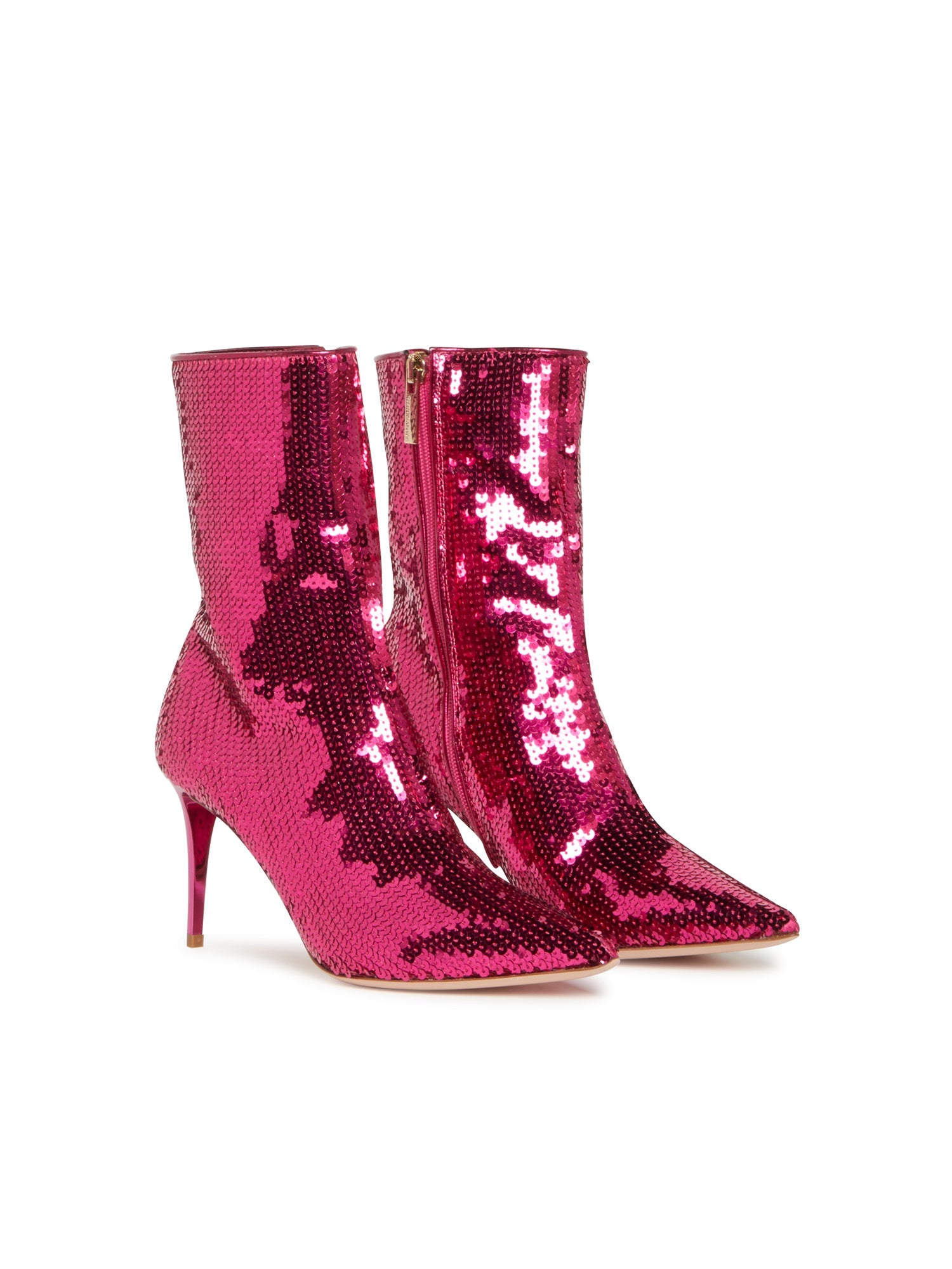 Bottines E.Franchi à sequins - Rose