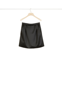 Jupe tulipe en satin duchesse - Noir